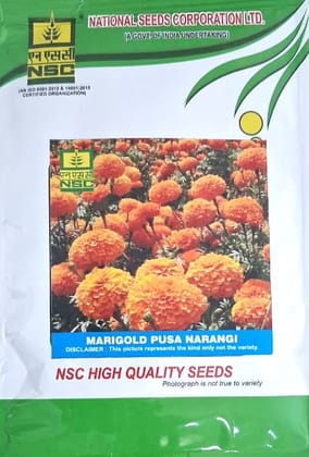 NSC Marigold Pusa Narangi Flower Seed (10 Gm Seed)