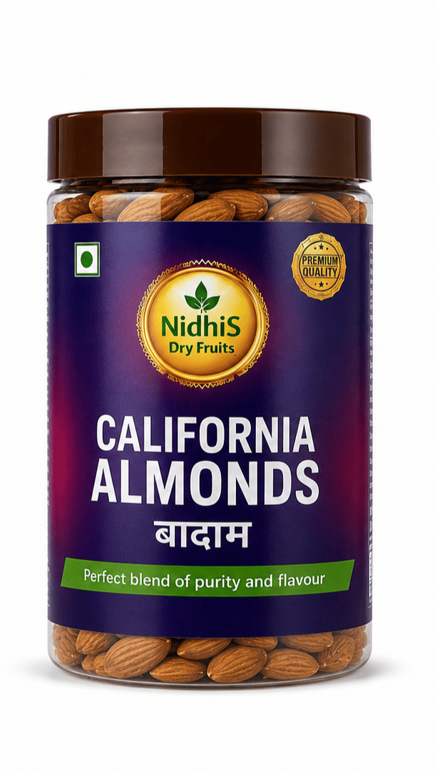 NidhiS Dry Fruits California Almond Kernels 