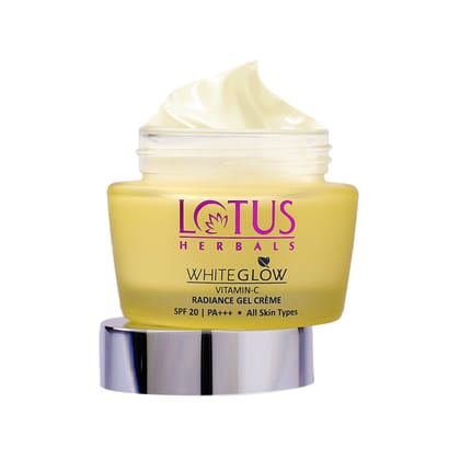 Lotus Herbals Whiteglow Vitamin C Radiance Gel Face Cream SPF 20, Reduces Dark Spots & Paraben-Free (50 g) Lotus Herbals Whiteglow Vitamin C Radiance Gel Face Cream SPF 20, Reduces Dark Spots & Paraben-Free (50 g)