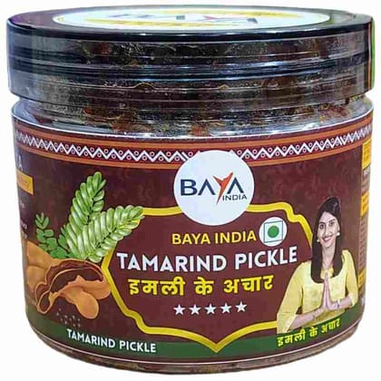 Baya India Sweet & Tangy Homemade Tamarind Pickle | Imli Ka Achar | Made with Natural Ingredients | No Artificial Colors | No Added Chemicals | Preservative-Free Baya India Sweet & Tangy Homemade Tamarind Pickle | Imli Ka Achar | Made with Natural Ingredients | No Artificial Colors | No Added Chemicals | Preservative-Free