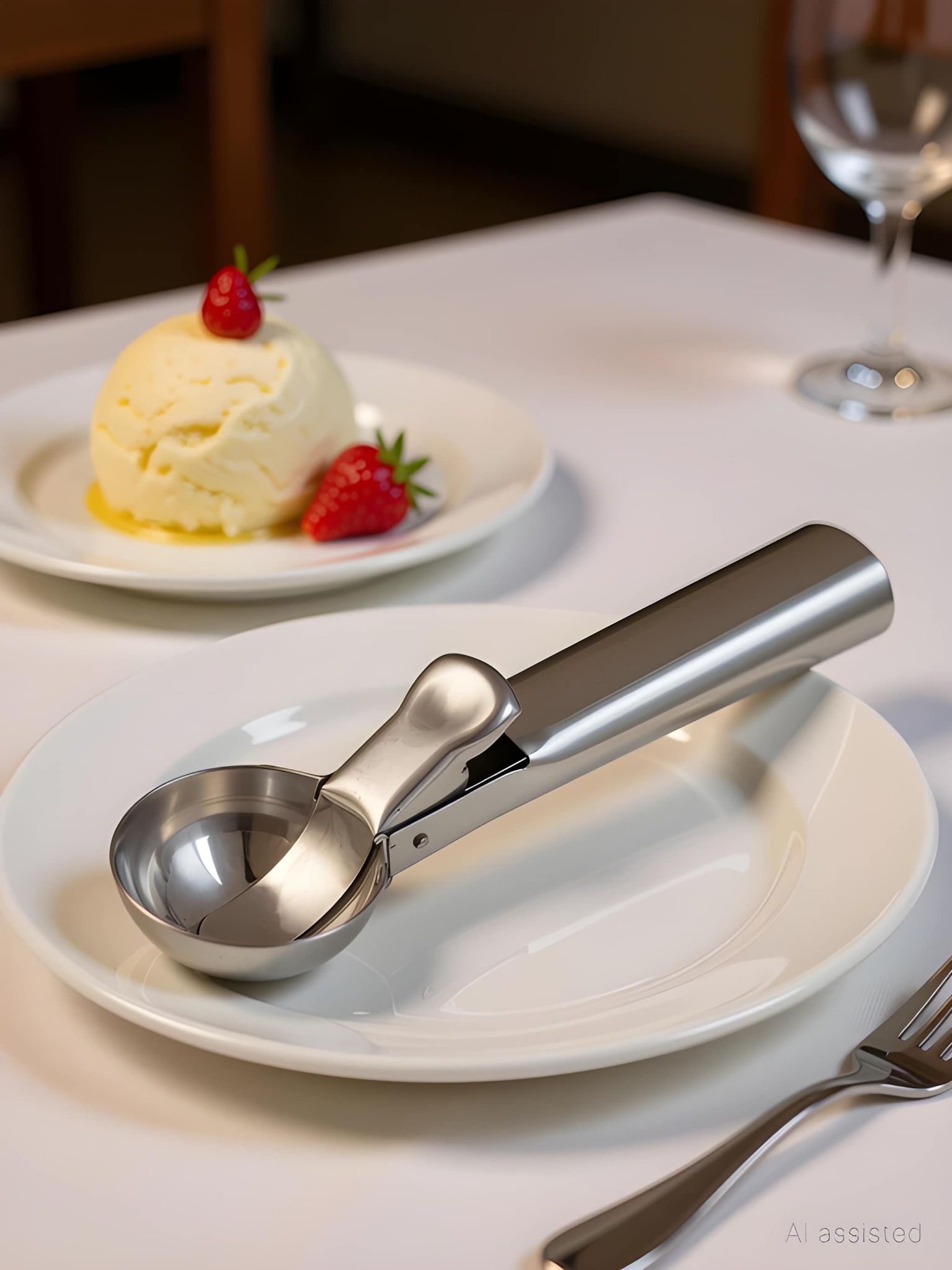 Heavy Metal Stainless Steel Ice Cream Spoon | Reusable Dessert & Ice Cream Serving Spoon | Multipurpose Long Handle Spoon for Ice Cream, Desserts, Shakes, Sundae & Kitchen Use (Original)