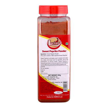Luciana Sweet Paprika Powder 454g | 100% Imported Sweet Paprika | Rich Colour & Mild Sweet Flavour