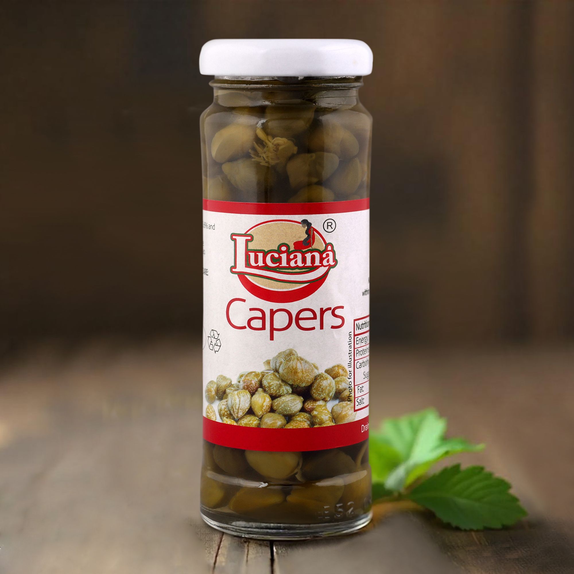 Luciana Capers 100g | Premium Capers in Brine | Tangy & Savoury Mediterranean Ingredient for Pizza, Pasta, Salads & Sauces