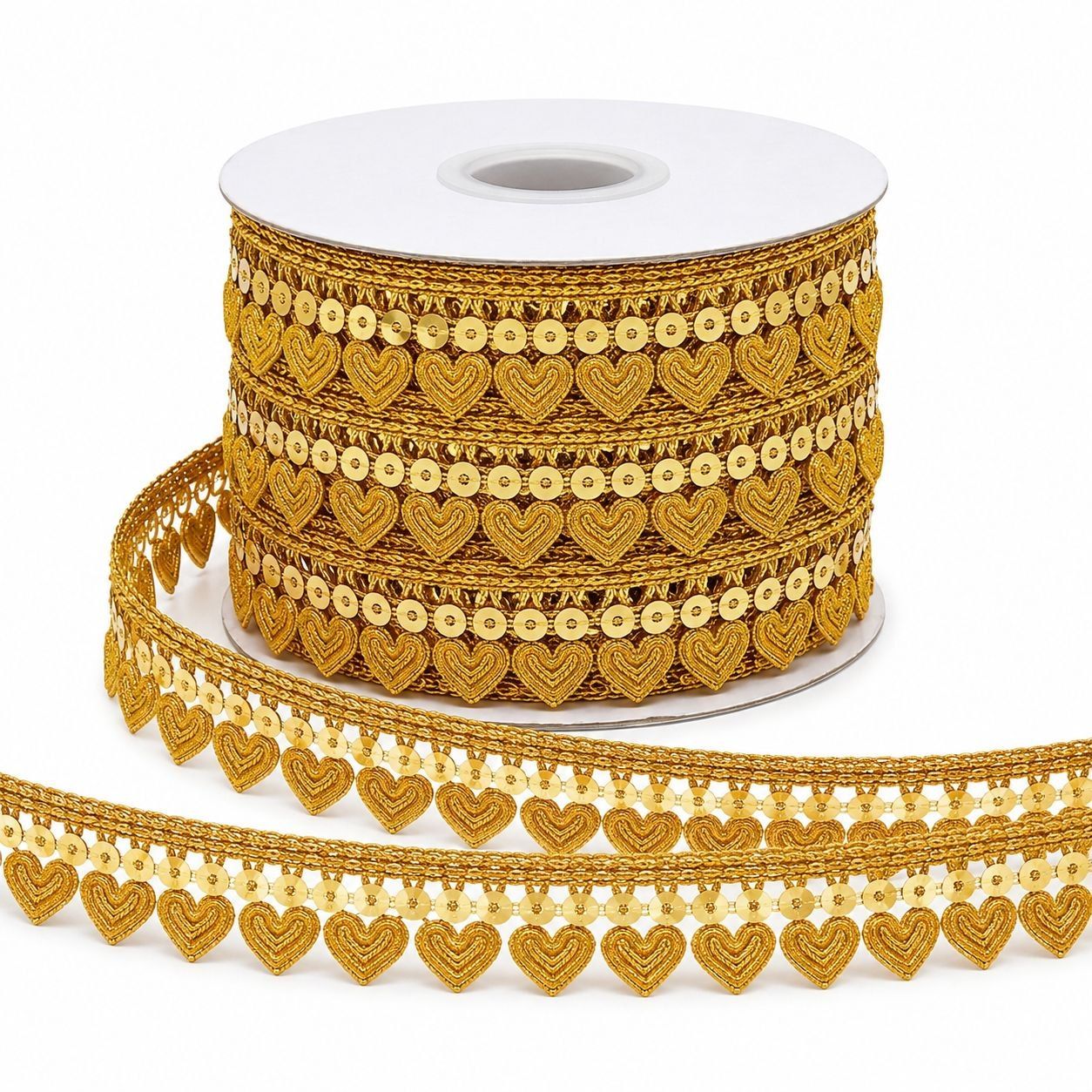 Gota Patti Flower Lace/Sarees Laces Border/Golden Laces/ Silver Lace/ Sequnce Lace-1.25 inch width 9Mtr