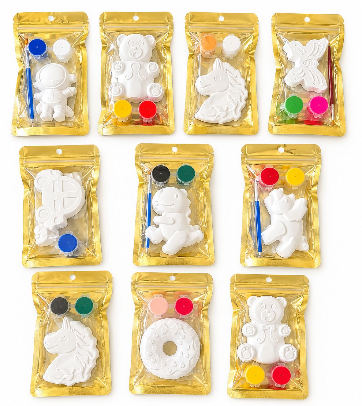 10 Pcs DIY Painting Kit for Kids | Birthday Return Gift Art & Craft Activity Set with Paints & Brush