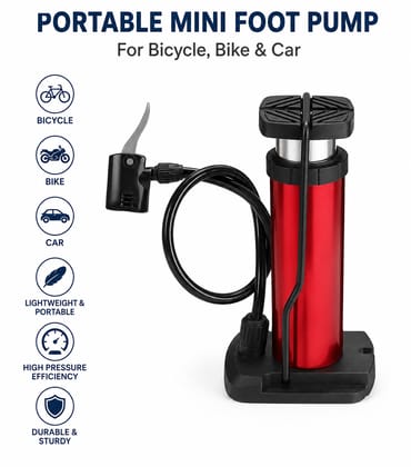 DHRUVINSRI Portable Mini Foot Pump For Bicyclebike And Car-1Pc DHRUVINSRI Portable Mini Foot Pump For Bicyclebike And Car-1Pc