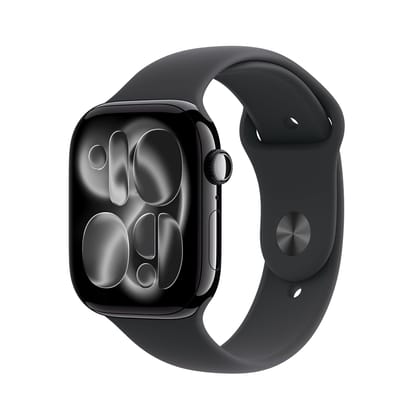  Series 11 Smart Watch - 42mm Jet Black Aluminium Case Black Sport Band - (Black Strap, Medium/Large)