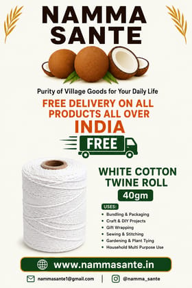 White Cotton Twine Roll 40gm, White Cotton Twisted Thread Roll 40gm, White Cotton Cord Roll 40gm, White Cotton Packing Twine 40gm, White Cotton Utility Twine 40gm White Cotton Twine Roll 40gm, White Cotton Twisted Thread Roll 40gm, White Cotton Cord Roll 40gm, White Cotton Packing Twine 40gm, White Cotton Utility Twine 40gm