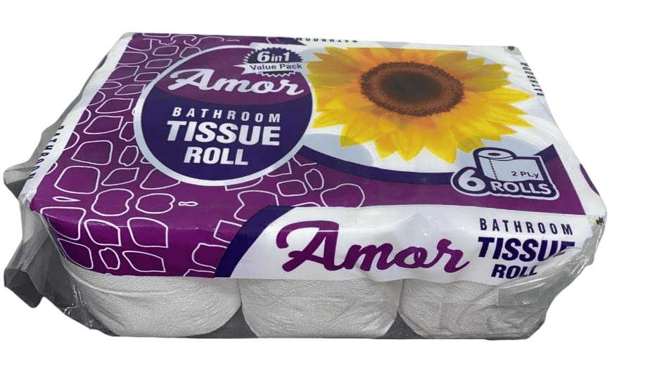 Amor Bathroom Big 4" Tissue Roll , Pack Of 6 