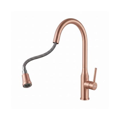 Omega Single-Flow 360° Hot & Cold 304 Stainless Steel Kitchen Mixer Faucet Rose gold