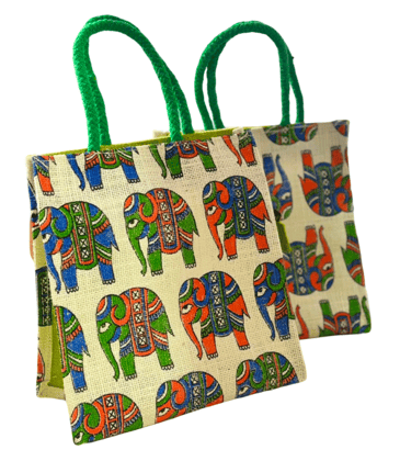 stylish tote bag with elephant Print