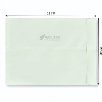 Sagar Mahal Premium Green Cloth Lined Envelopes (10x8 Inch) | 100 GSM Thick & Tear-Resistant | Heavy Duty Document Mailing Covers for Office, Legal & Courier Use | Pack of 100 Pieces