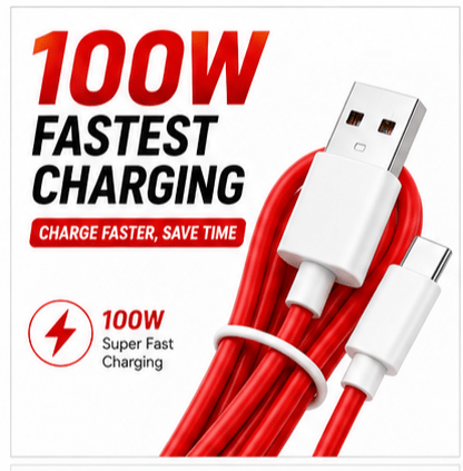 100W Fast Charging USB Type-C Cable