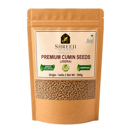 Shreeji Spicecraft Whole Cumin Seeds Jeera 500g | Authentic Aromatic Indian Spices for Cooking | Resealable Pouch Shreeji Spicecraft Whole Cumin Seeds Jeera 500g | Authentic Aromatic Indian Spices for Cooking | Resealable Pouch
