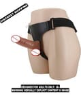 SCENTURS 7 Inch Chocolate Strap on Artificial Solid Penis Dildo With Belt Sex Toy for Women