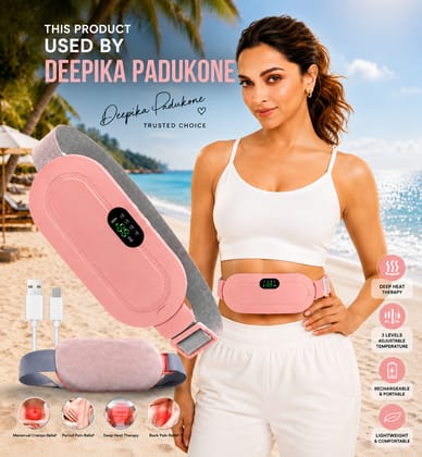 Deep Heat Therapy Menstrual Cramp & Period Pain Relief Heating Pad Belt - Pink Deep Heat Therapy Menstrual Cramp & Period Pain Relief Heating Pad Belt - Pink