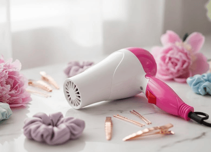 Hair Dryer for Women & Men | Foldable Hot & Cool Air Hair Dryer with Concentrator Nozzle | Fast Drying Low Noise Hair Styling Dryer for Home & Travel (Pack of 1)