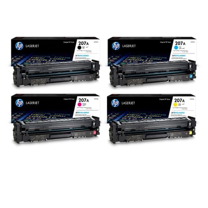 HP 207A Toner Cartridge 4-Pack (Black, Cyan, Magenta, Yellow) for LaserJet Pro M255 & MFP M283