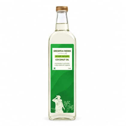 Sreshta Farms Pure Coconut Oil | Natural Coconut Cooking Oil | Traditional & Premium Quality