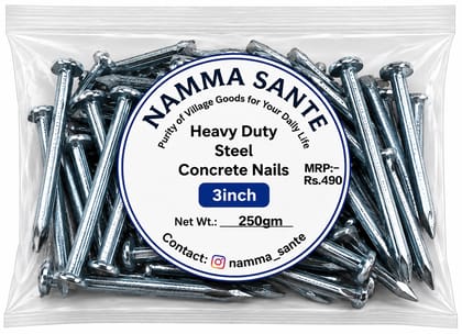 Heavy Duty Steel Concrete Nails 3 Inch | Concrete Nails | Steel Nails | Cement Nails | Masonry Nails