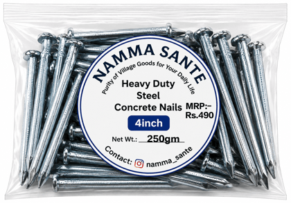 Heavy Duty Steel Concrete Nails 4 Inch | Concrete Nails | Steel Nails | Cement Nails | Masonry Nails