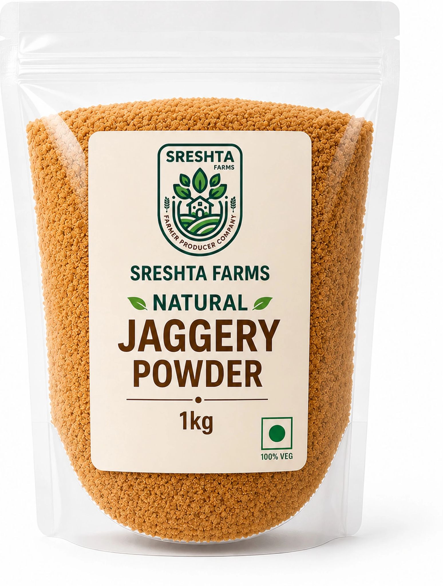 Sreshta Farms Jaggery Powder | Natural Powdered Jaggery | Traditional Indian Sweetener