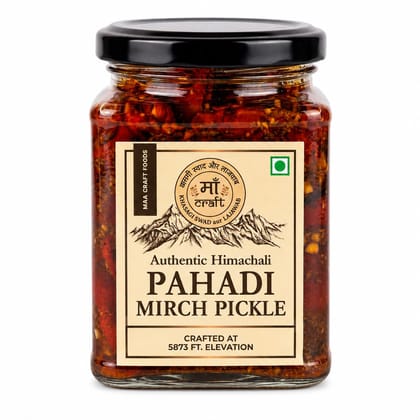 Maa Craft Pahadi Mirch Pickle (Hot & Sweet) | Himachali Chilli Pickle | Traditional Indian Achaar | Himalayan Crafted | Spicy & Sweet | No Artificial Flavours | 300g Maa Craft Pahadi Mirch Pickle (Hot & Sweet) | Himachali Chilli Pickle | Traditional Indian Achaar | Himalayan Crafted | Spicy & Sweet | No Artificial Flavours | 300g