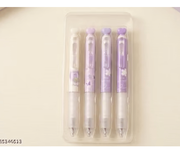 Retractable Gel Pens Soft Gel Ink Pens with Pink Heart 