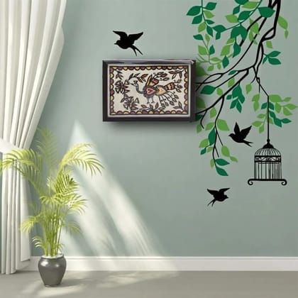 Handcrafted Sohrai Khovar Peacock Ethnic Wall Decor