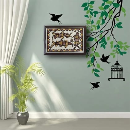 Handcrafted Sohrai Khovar Fish Motif Painting
