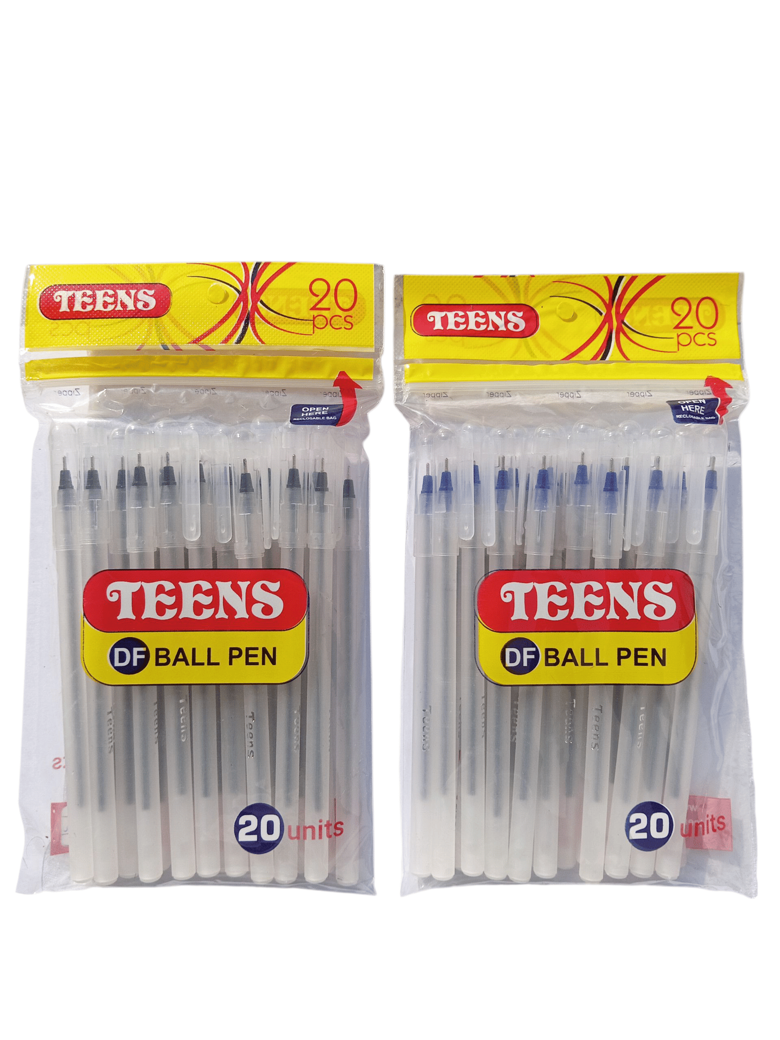 Teens kika 20 pcs blue 20 pcs black with 1 pcs red free
