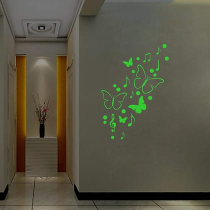 DreamKraft Glow in The Dark Kids Room Decor Radium Sticker (Green 20 cm X 25 cm)