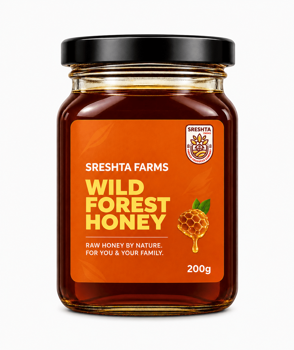 Sreshta Farms Raw Honey 200g | Natural Honey | Pure Unprocessed Honey | Premium Indian Honey