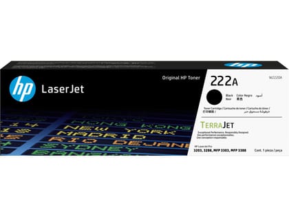 HP 222 Original Black Toner Cartridge (W2220A) for HP Color LaserJet Pro 3203dn, 3203dw, MFP 3303fdn, 3303fdw