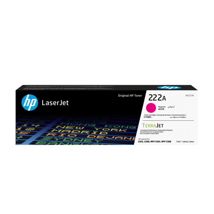 HP 222 Original Mganeta Toner Cartridge (W2223A) for HP Color LaserJet Pro 3203dn, 3203dw, MFP 3303fdn, 3303fdw