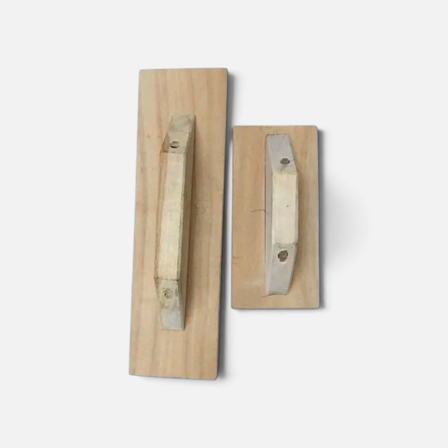 Wooden Plaster Float Trowel Set of 2 (9.5x3 Inch & 5.5x3 Inch) - Heavy Duty Masonry Gurmala