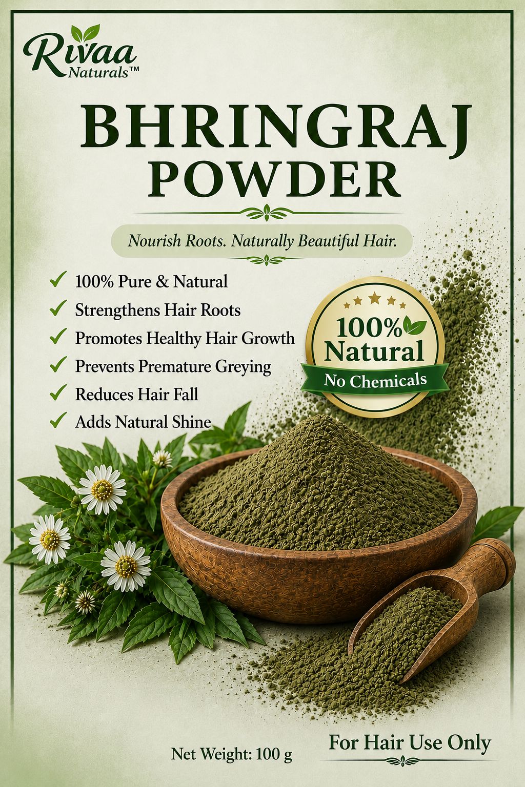 Rivaa Naturals Bhringraj Powder