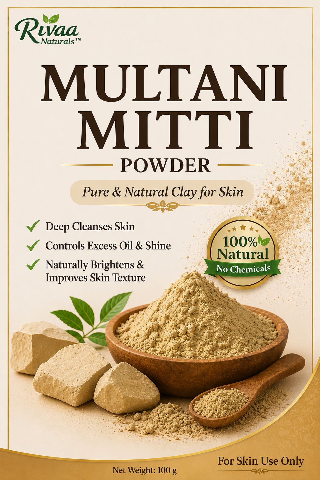 Rivaa Naturals Multani Mitti Powder