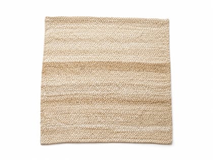 Hand-Braided Natural banana stem Fiber Area Rug with Horizontal Stripes