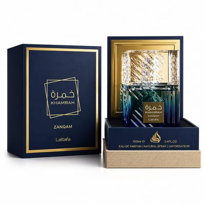 Lattafa Khamrah Zanqam Eau De Parfum 100ml Unisex Luxury Fragrance for Men and Women Warm Spicy Gourmand Woody Oriental Perfume Lattafa Khamrah Zanqam Eau De Parfum 100ml Unisex Luxury Fragrance for Men and Women Warm Spicy Gourmand Woody Oriental Perfume