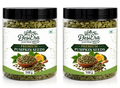DesiEra Premium Pumpkin Seeds (Kaddu) | 700g (350g+350g) | Natural Green Pepitas | Rich in Protein, Magnesium & Zinc | Healthy Snack for Daily Nutrition DesiEra Premium Pumpkin Seeds (Kaddu) | 700g (350g+350g) | Natural Green Pepitas | Rich in Protein, Magnesium & Zinc | Healthy Snack for Daily Nutrition