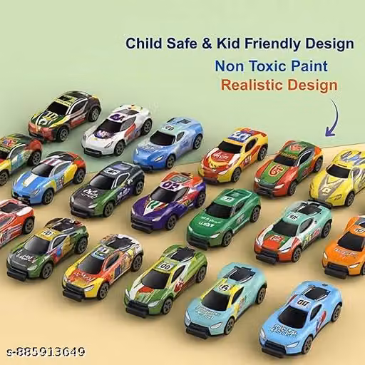 Set of 10 Mini Racing Metal Die Cast Car Set 