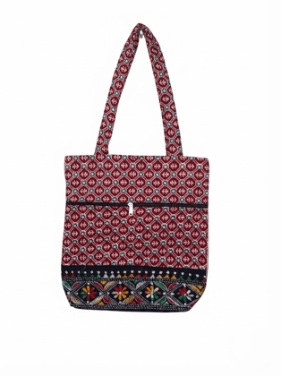 COTTON PRINTED KANTHA BAG