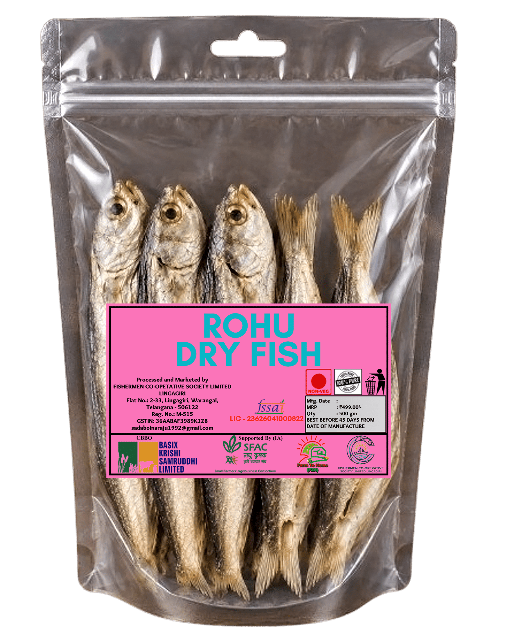 Rohu Dry Fish - 500g