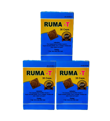 Ruma-T Ayurvedic Joint & Muscle Pain Relief Capsules (Pack of 3)