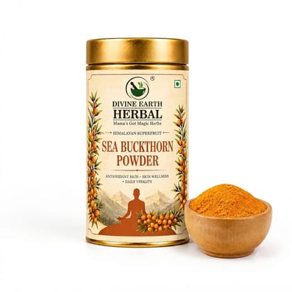 Sea Buckthorn Extract Powder | Veg Collagen Berry Superfood | Rich in Omega 3,6,7,9 with Fiber, Vitamin C & E | Supports Heart, Skin, Hair & Immunity | 100g Pack Sea Buckthorn Extract Powder | Veg Collagen Berry Superfood | Rich in Omega 3,6,7,9 with Fiber, Vitamin C & E | Supports Heart, Skin, Hair & Immunity | 100g Pack