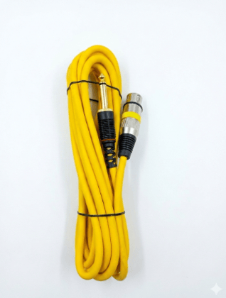 Professional Mic Cable 3-Pin XLR Female to 6.35mm Jack (15FT)| Studio & DJ Audio Cable 6.35mm to 3-Pin XLR Female Audio Microphone Cable(Yellow,15ft) Professional Mic Cable 3-Pin XLR Female to 6.35mm Jack (15FT)| Studio & DJ Audio Cable 6.35mm to 3-Pin XLR Female Audio Microphone Cable(Yellow,15ft)