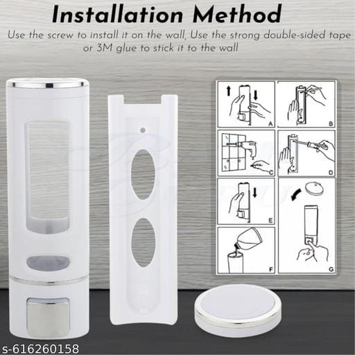Premium ABS Wall Mounted 400 ML Liquid Soap Dispenser - Bundle of 2