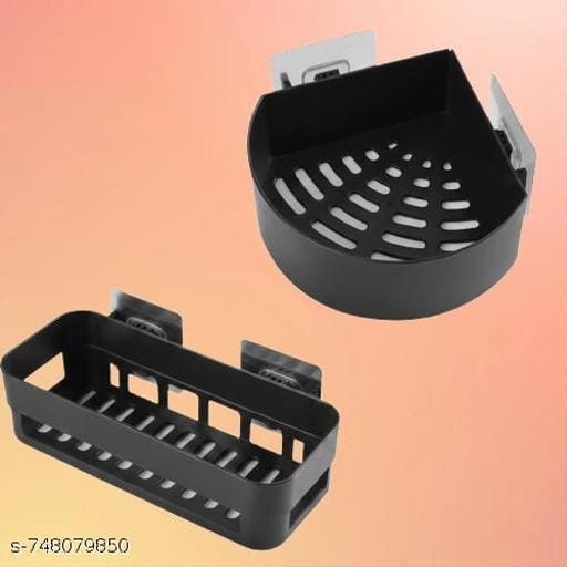 Bathroom Accessories Shelf + Corner Shelf Set - Bundle of 2