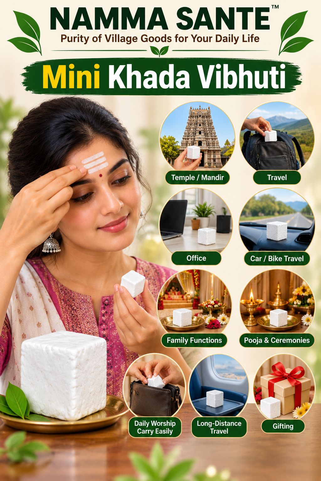 Mini Khada Vibhuti, Khada Vibhuti, Vibhuti, Sacred Ash, Holy Ash, Vibhuti Powder, Bhasma